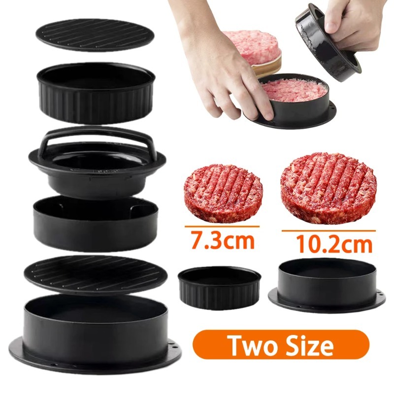Kitchen Helper Gadgets - Roti Burger tekan daging bulat, alat