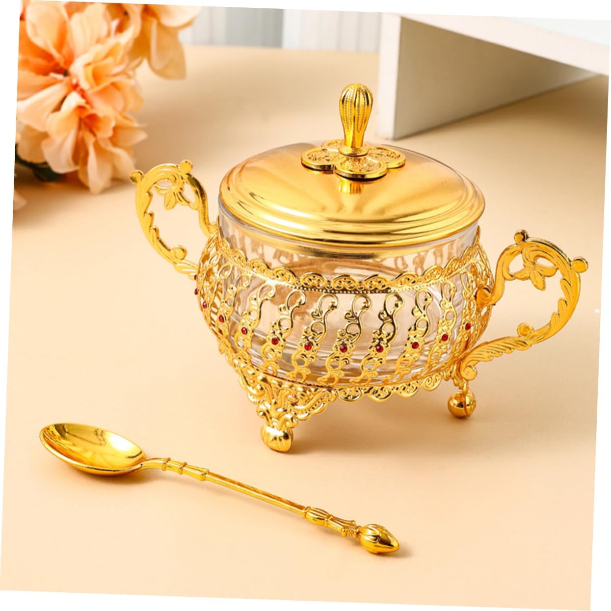 Mangkuk Gula dengan Tutup dan  - Kitchen Gadgets Gold ulasan dan harga